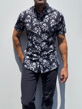 Ornamental Floral on Cotton - Ornamental Floral on Navy- Small Batch #