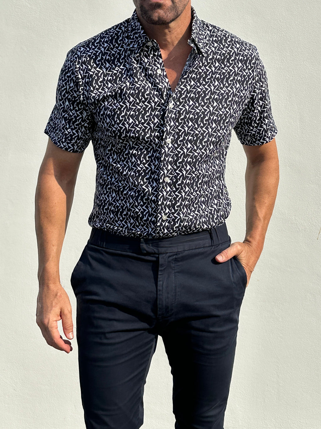 Blue Lightning Party Shirt - Midnight Lightning