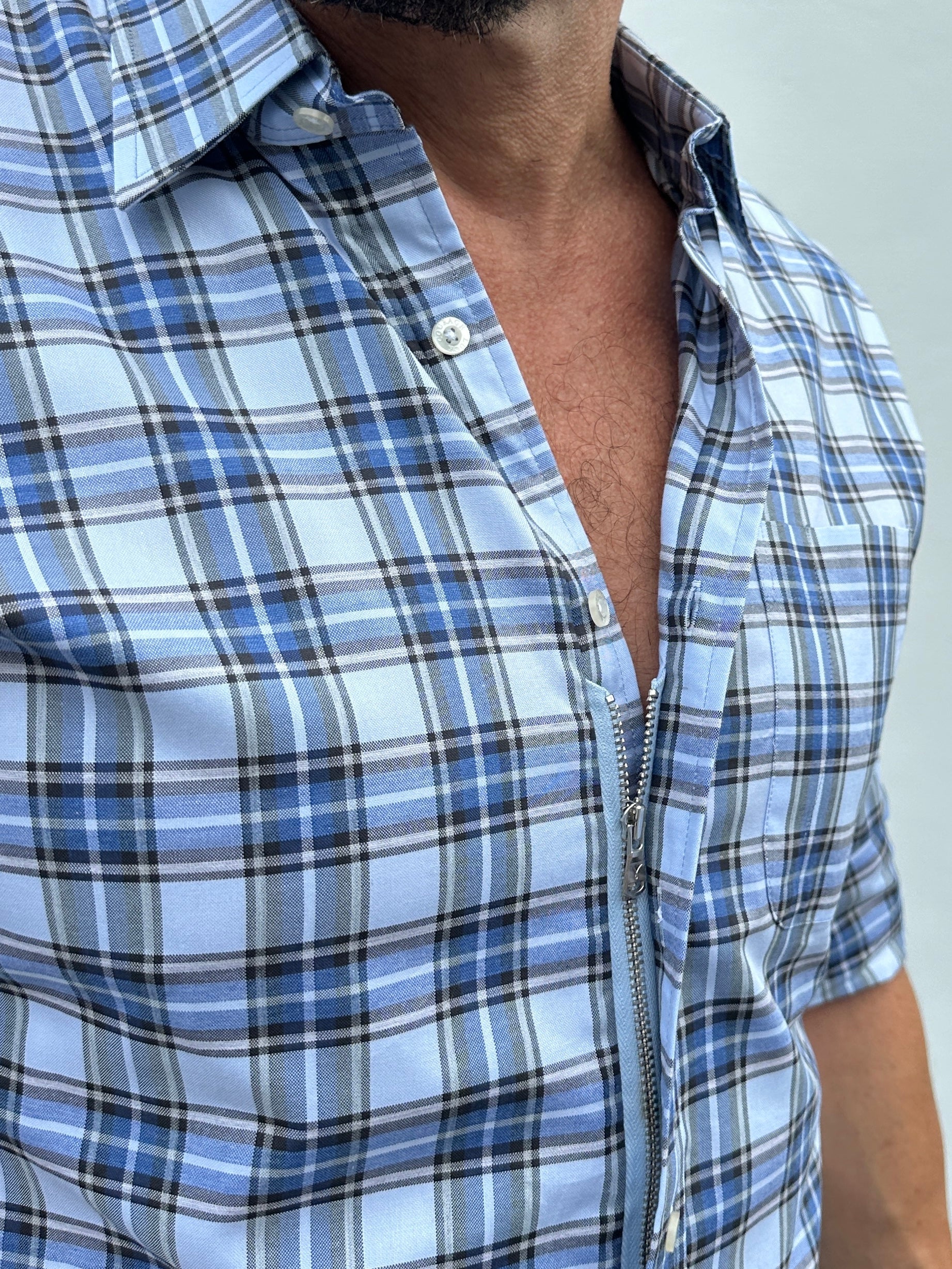 Light Blue Plaid Oxford - Light Blue Plaid