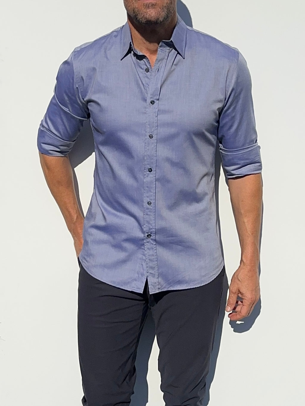 Wrinkle-Resistant OG Oxford - Indigo