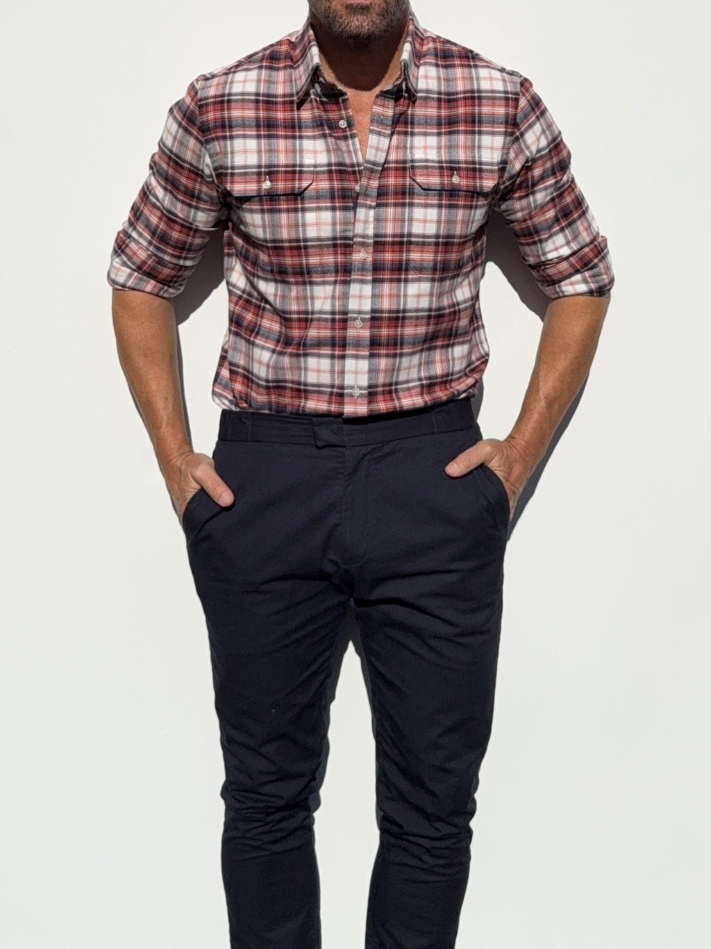 Blue & Orange Utility Flannel - Blue & Orange