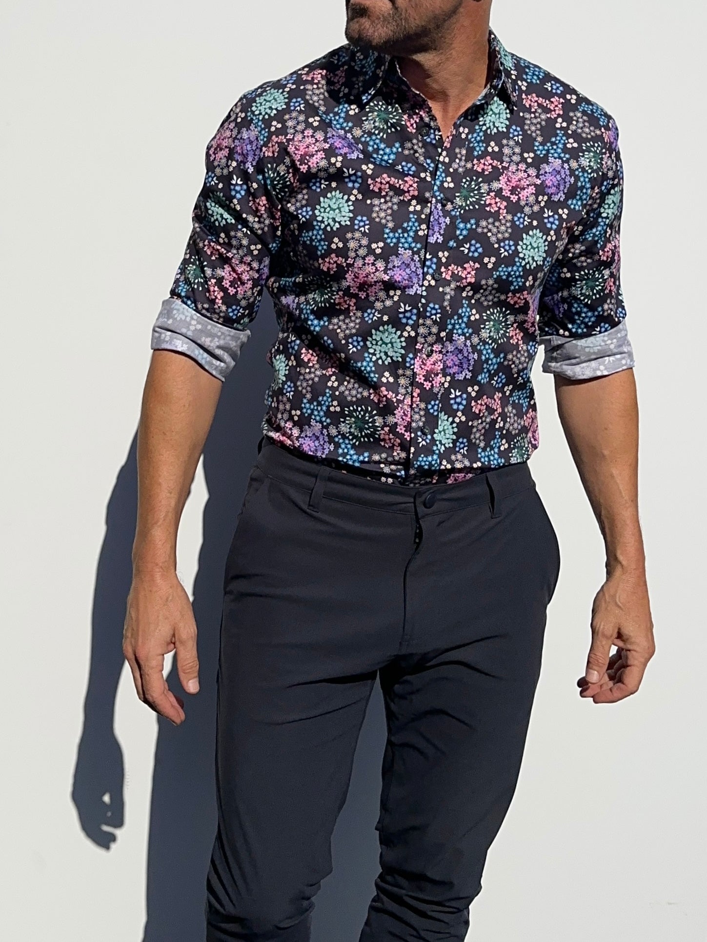 Fireworks Floral Party Shirt - Firework Floral