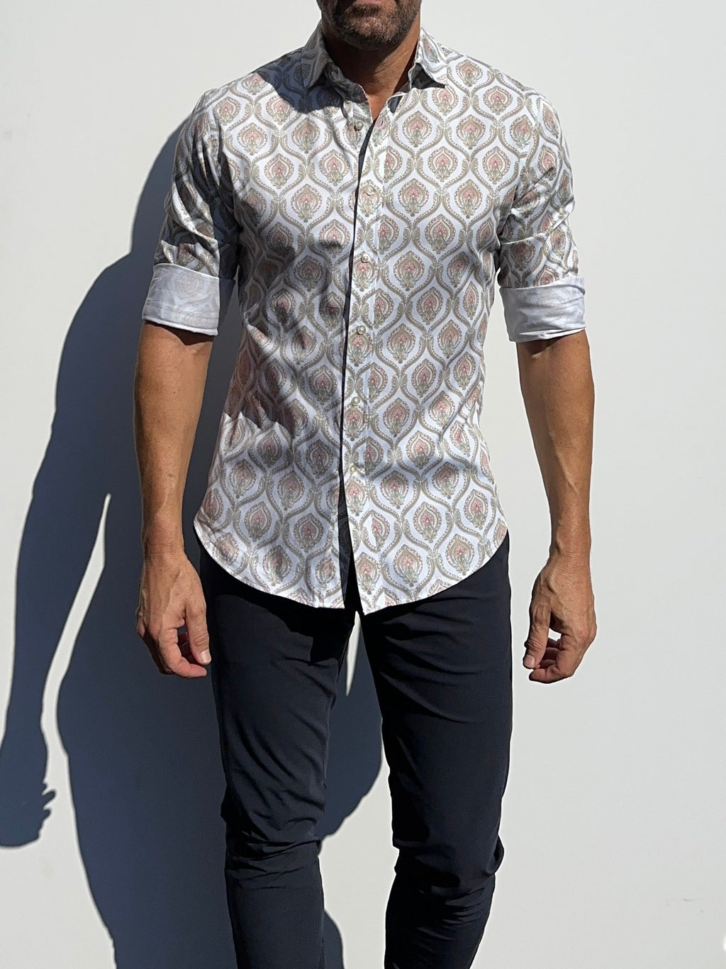 Ornate Party Shirt - Pale Blue