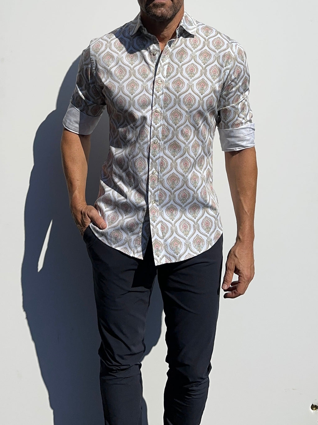 Ornate Party Shirt - Pale Blue