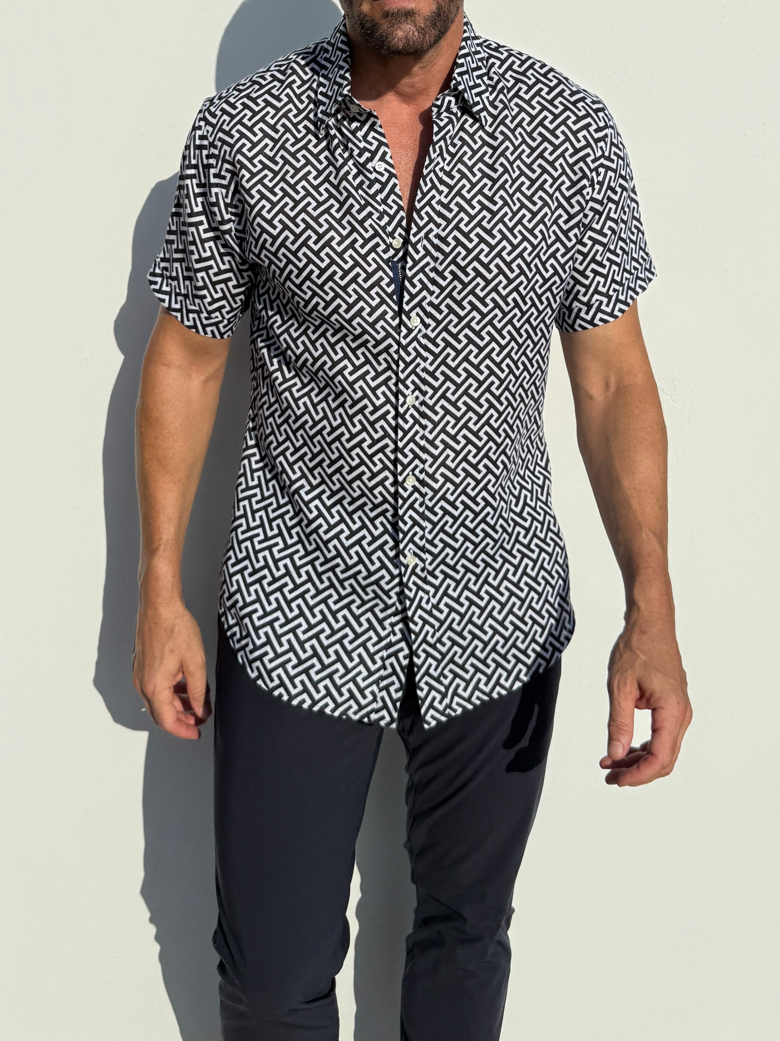 Geometric “T”s Party Shirt - Black “T”s