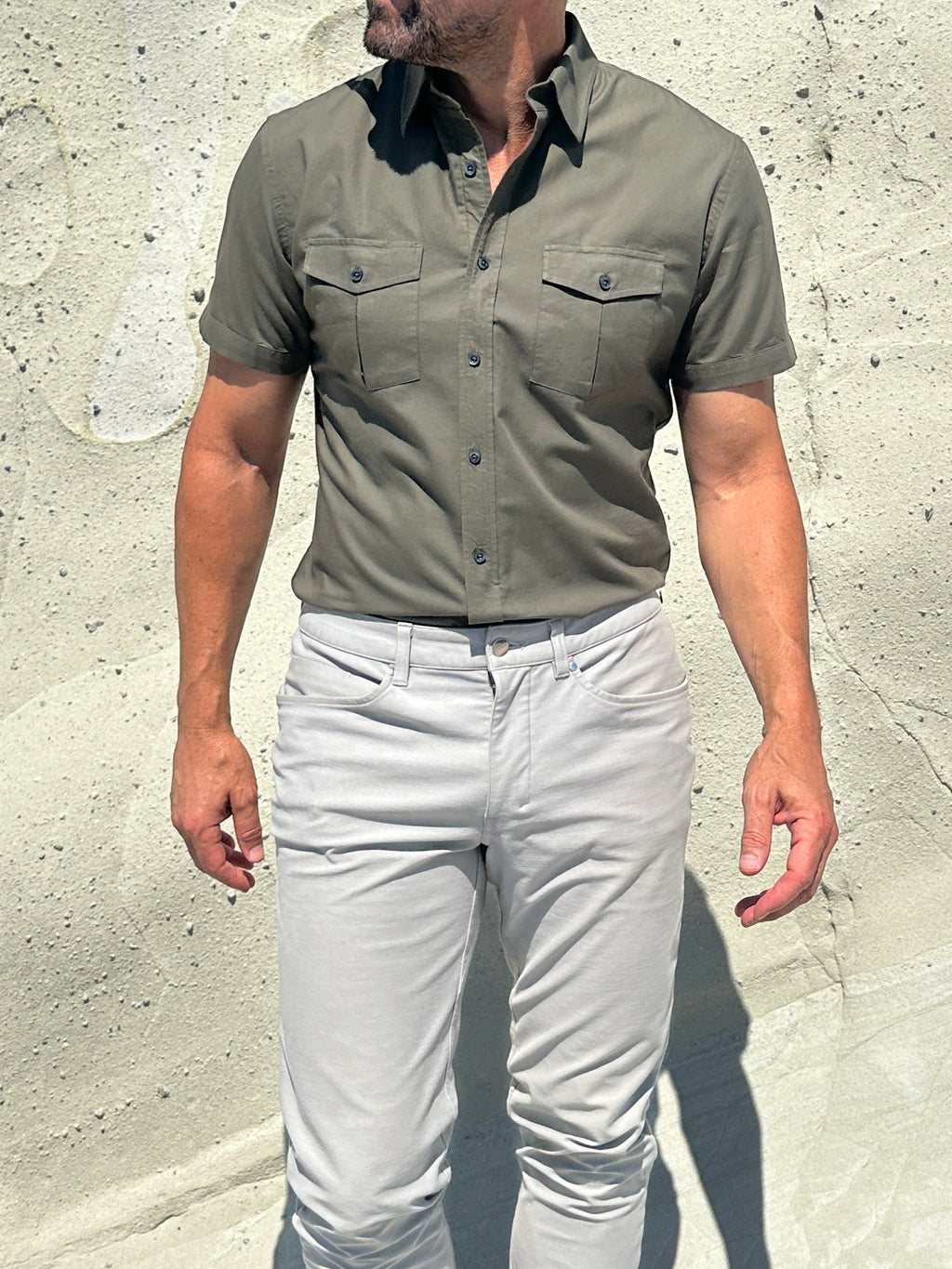 The Twill Cop Shirt - Army Green