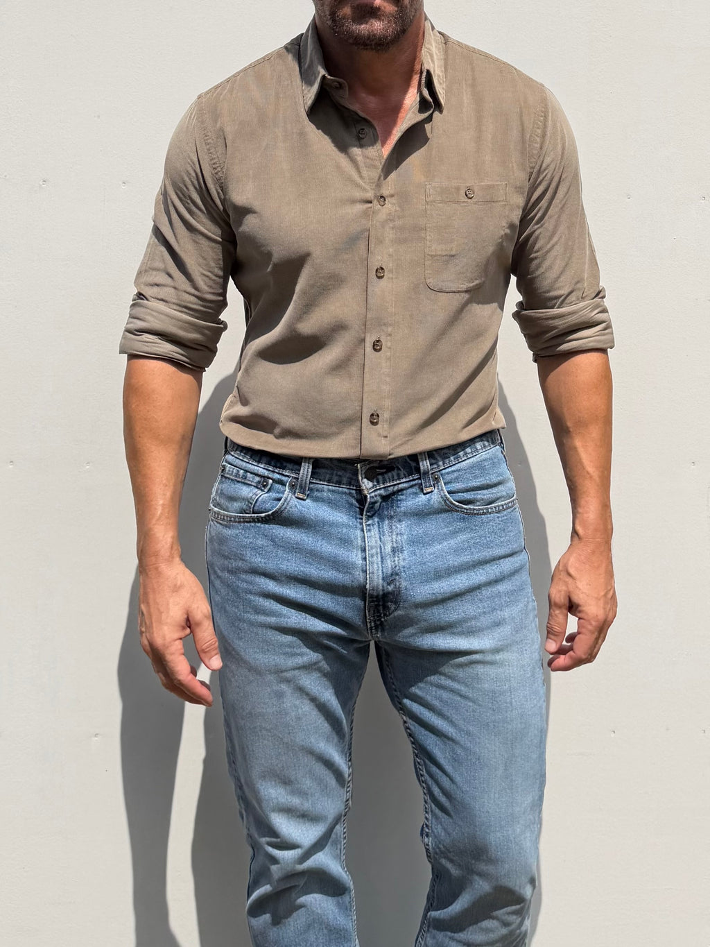 The One-Pocket Corduroy Shirt - Desert Tan