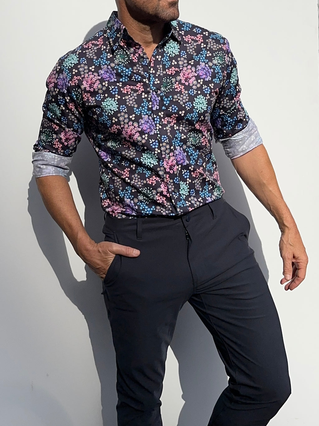 Fireworks Floral Party Shirt - Firework Floral