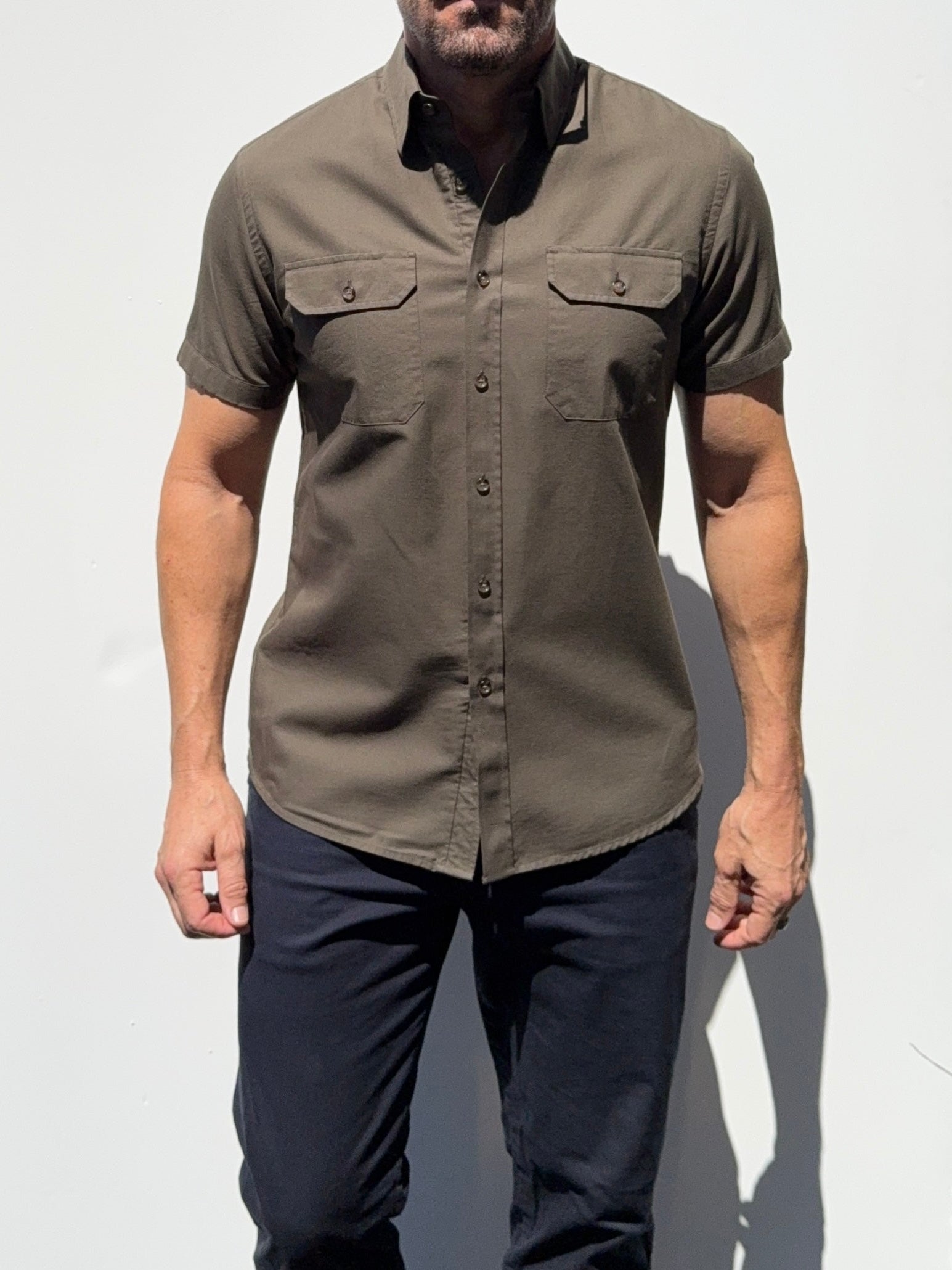 The Short Sleeve Utility Shirt - Army Green