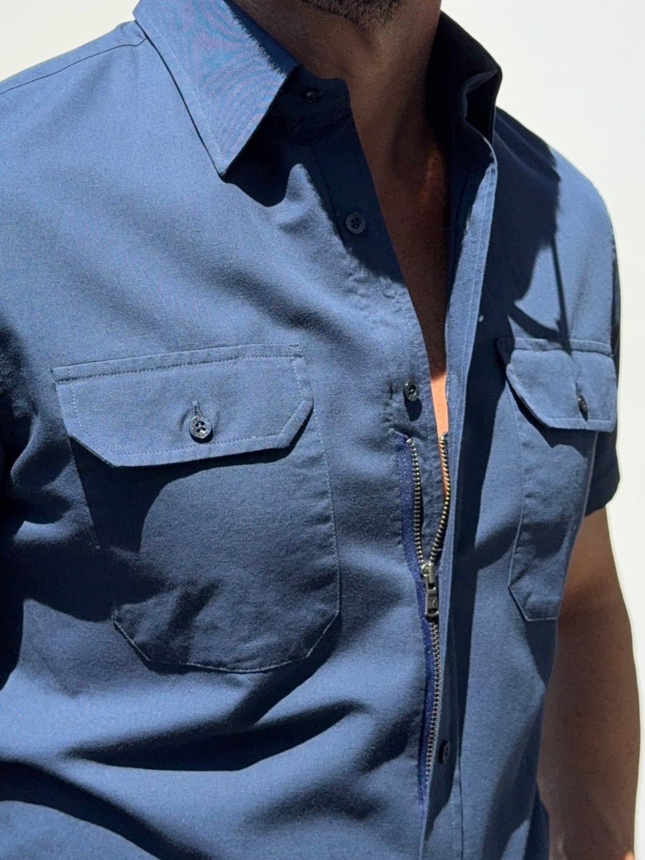 The Short Sleeve Utility Shirt - Navy