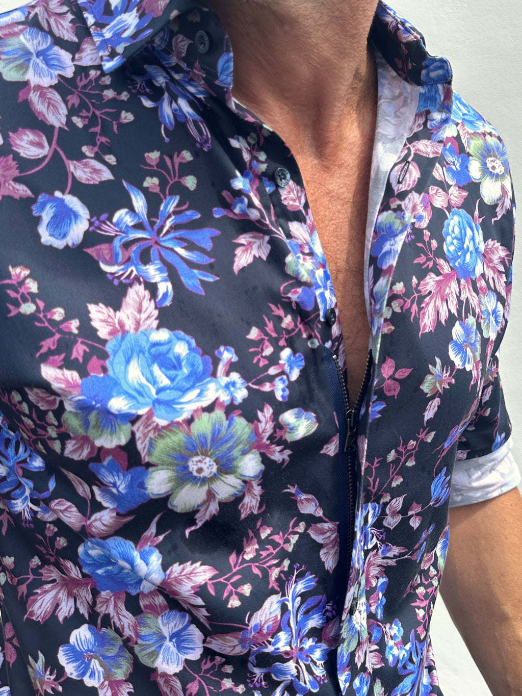 Blue Roses Party Shirt - Blue Roses