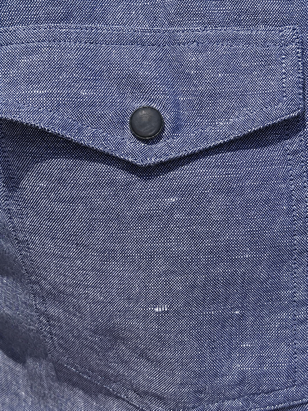 Linen Blend Western - Indigo- Small Batch #670
