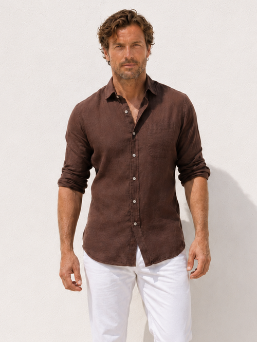 Long Sleeve 1-Pocket Robust Linen