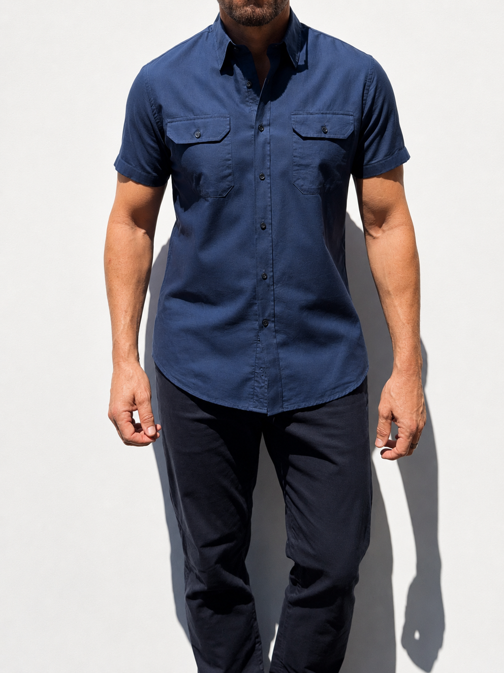 The Short Sleeve Utility Shirt - Navy