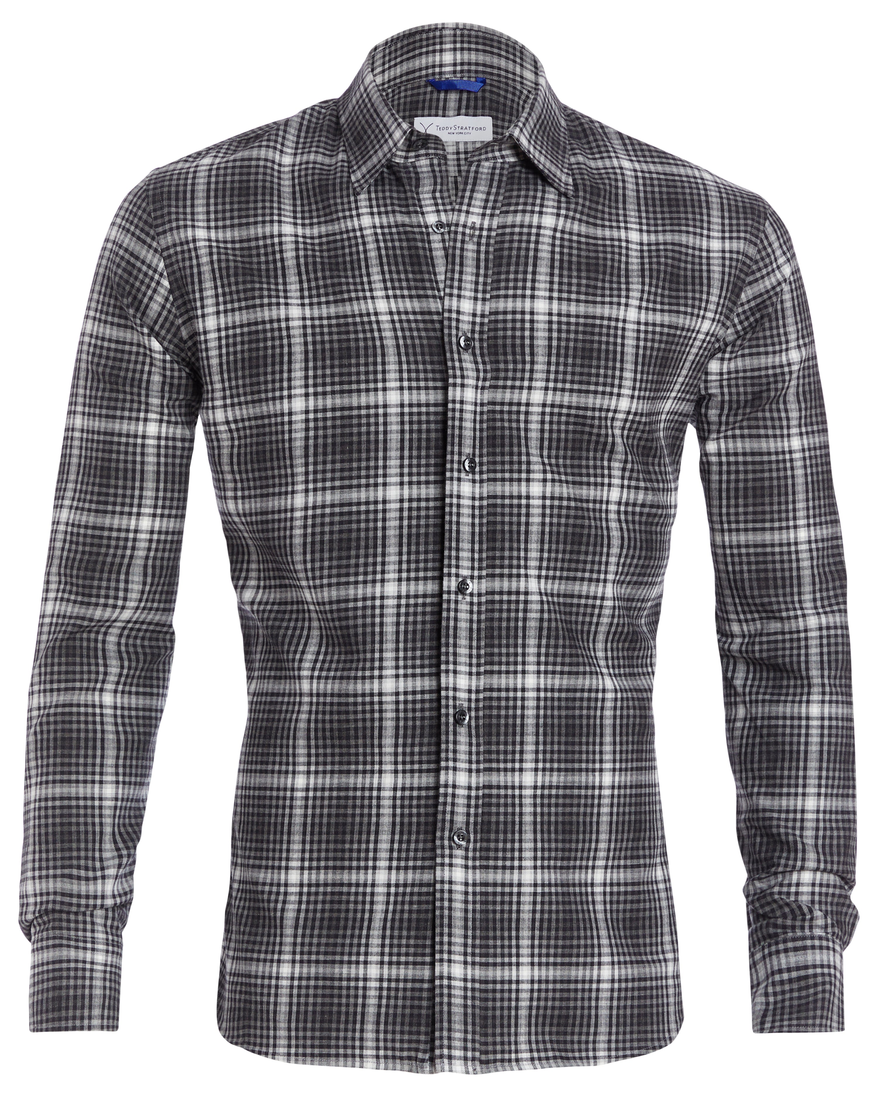 Black, White & Gray Glen Plaid Flannel - Gray Glen Plaid Flannel