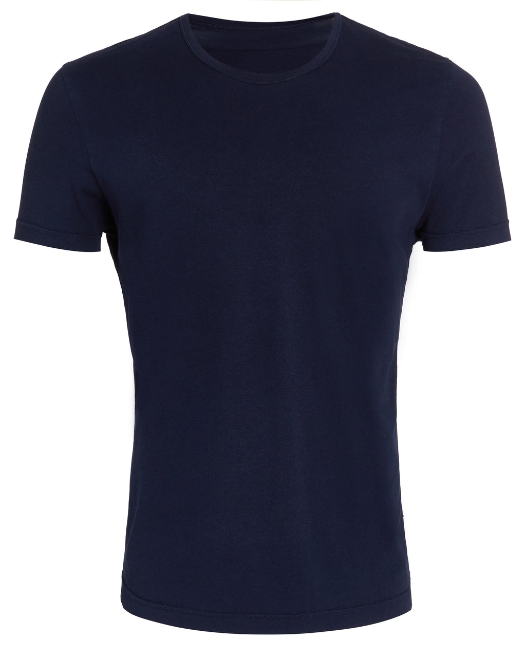 Crewneck T-shirt in Tedra™ Light - Midnight Blue