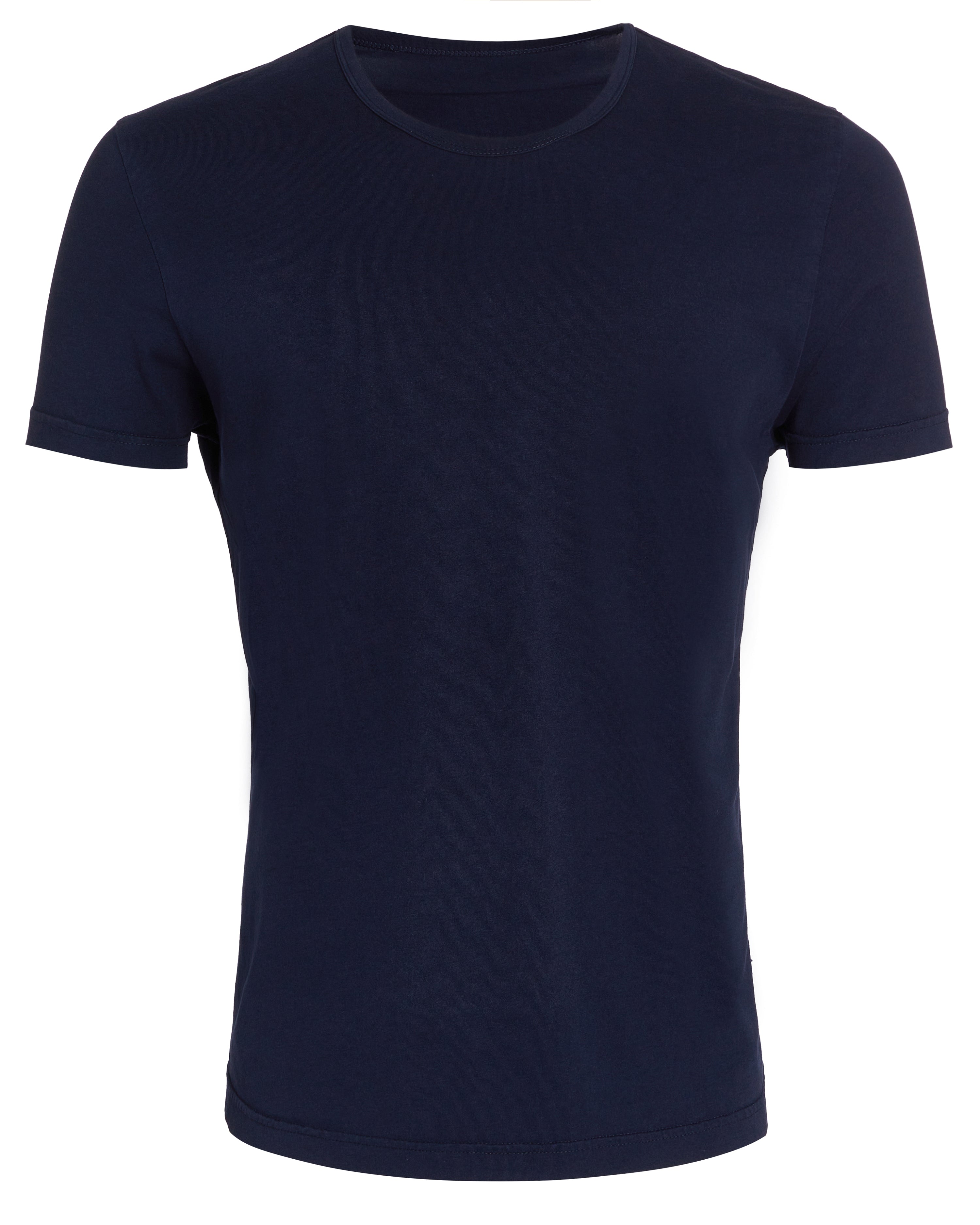 Crewneck T-shirt in Tedra™ Light - Midnight Blue