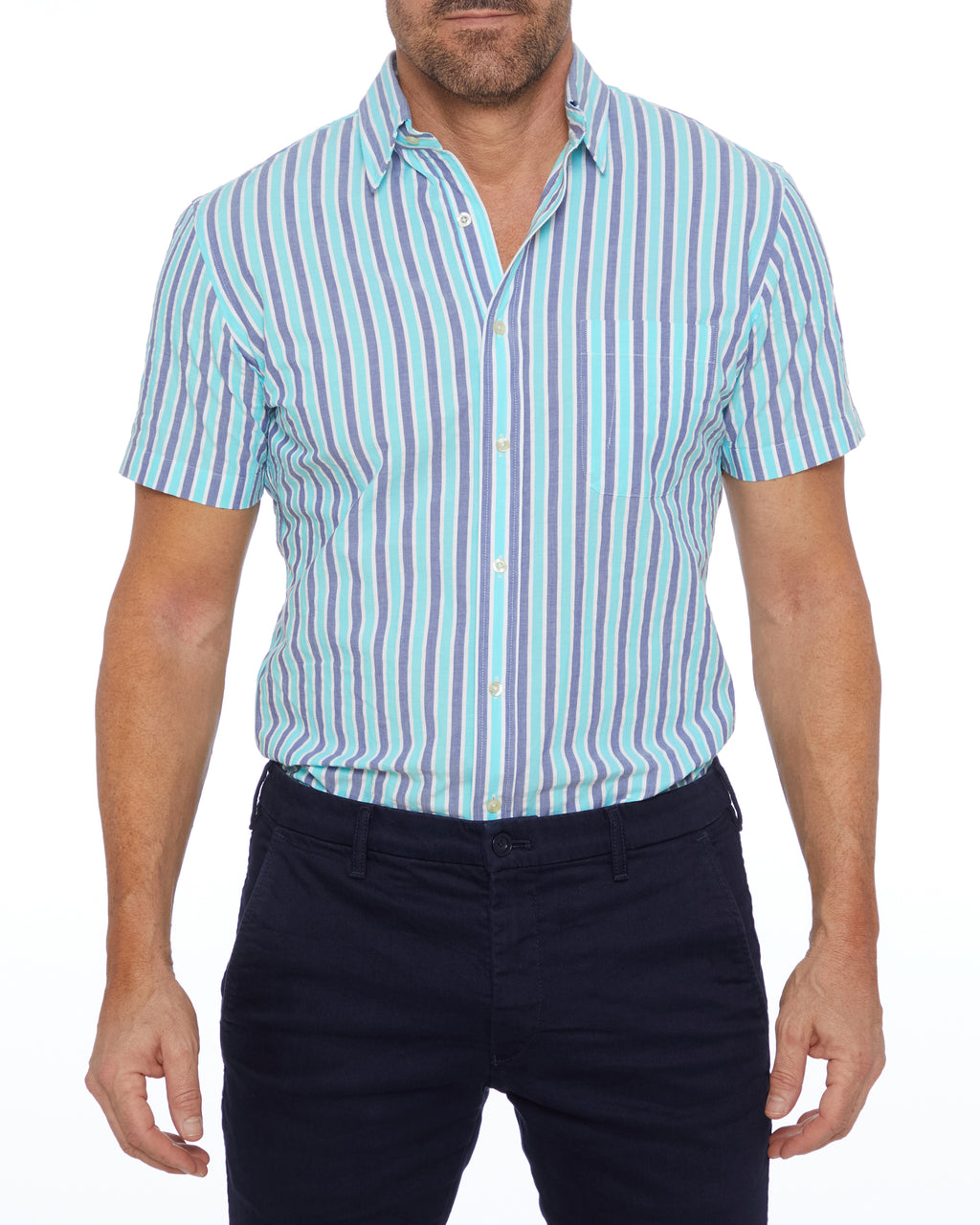 Mint and Blue Seersucker