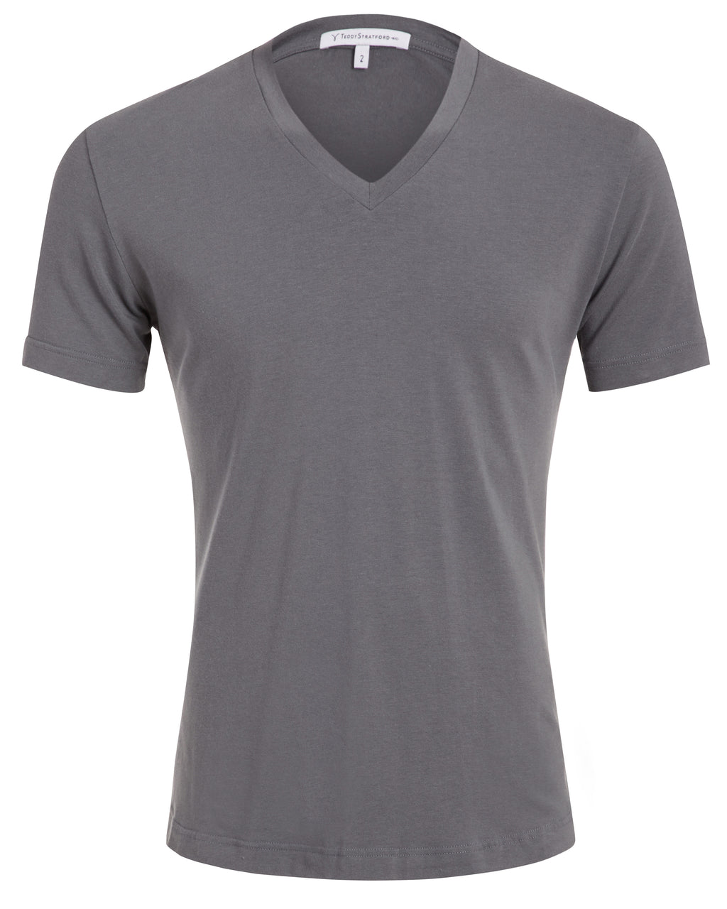 V-Neck T-shirt in Tedra™ - Gray