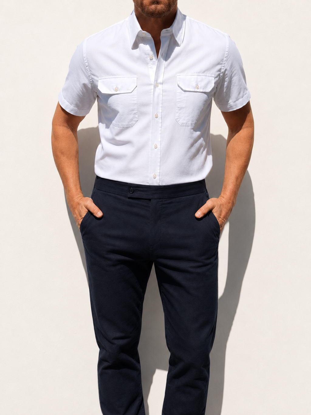 The Short Sleeve Utility Shirt - White