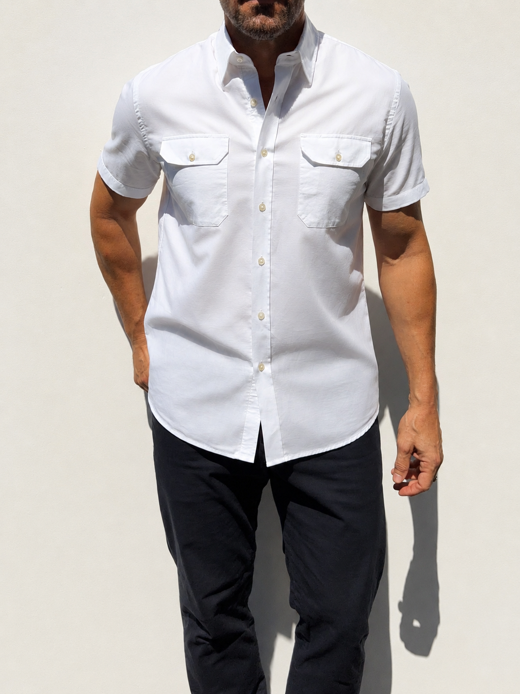 The Short Sleeve Utility Shirt - White