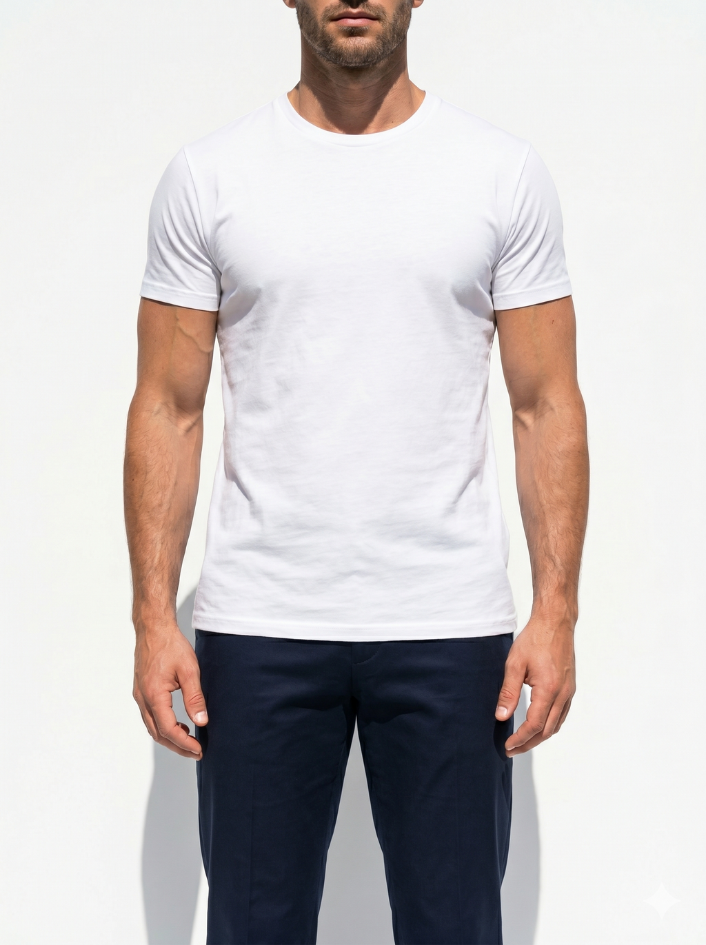 Crewneck T-shirt in Tedra™ - White