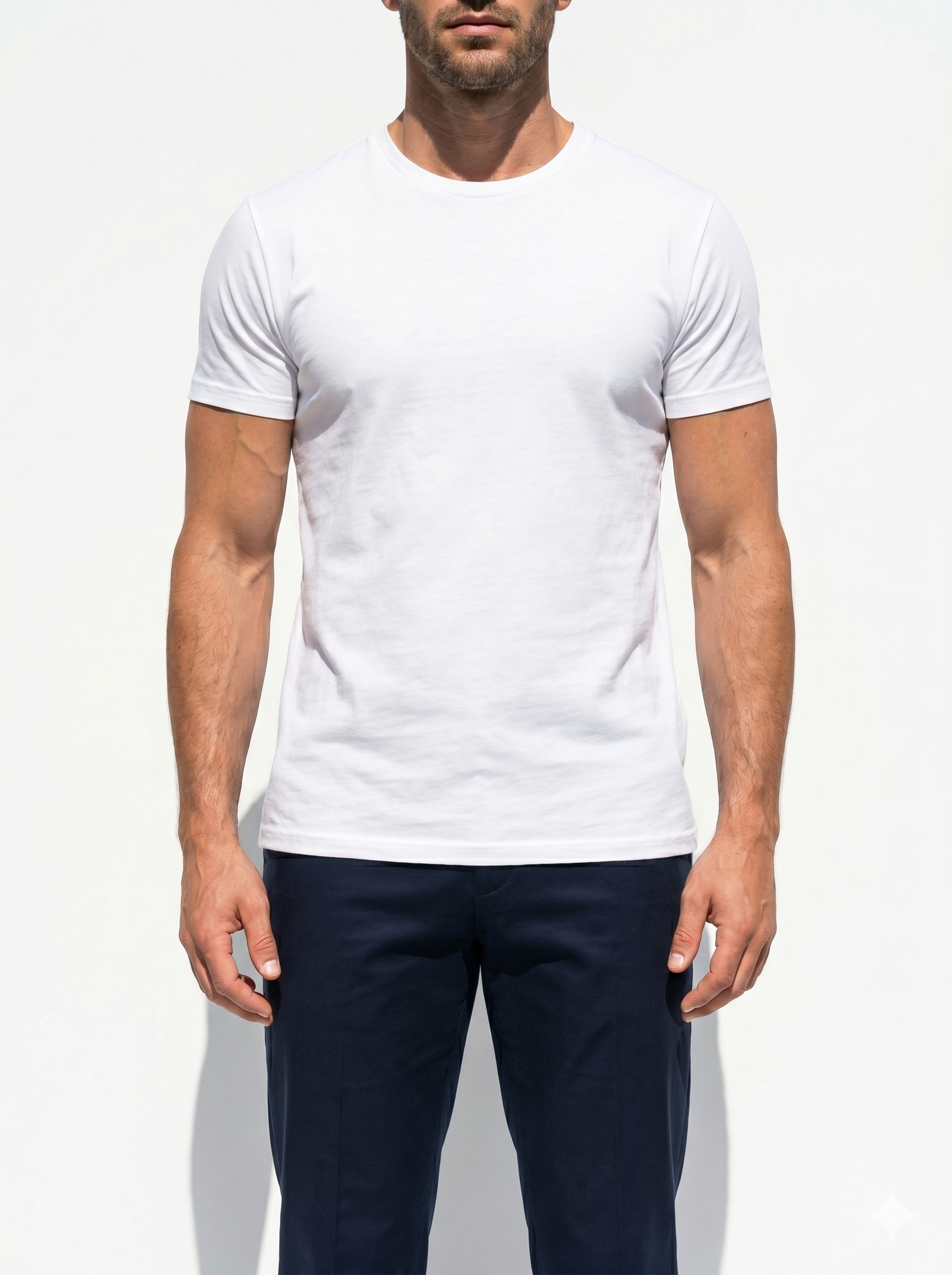 Crewneck T-shirt in Tedra™ - White