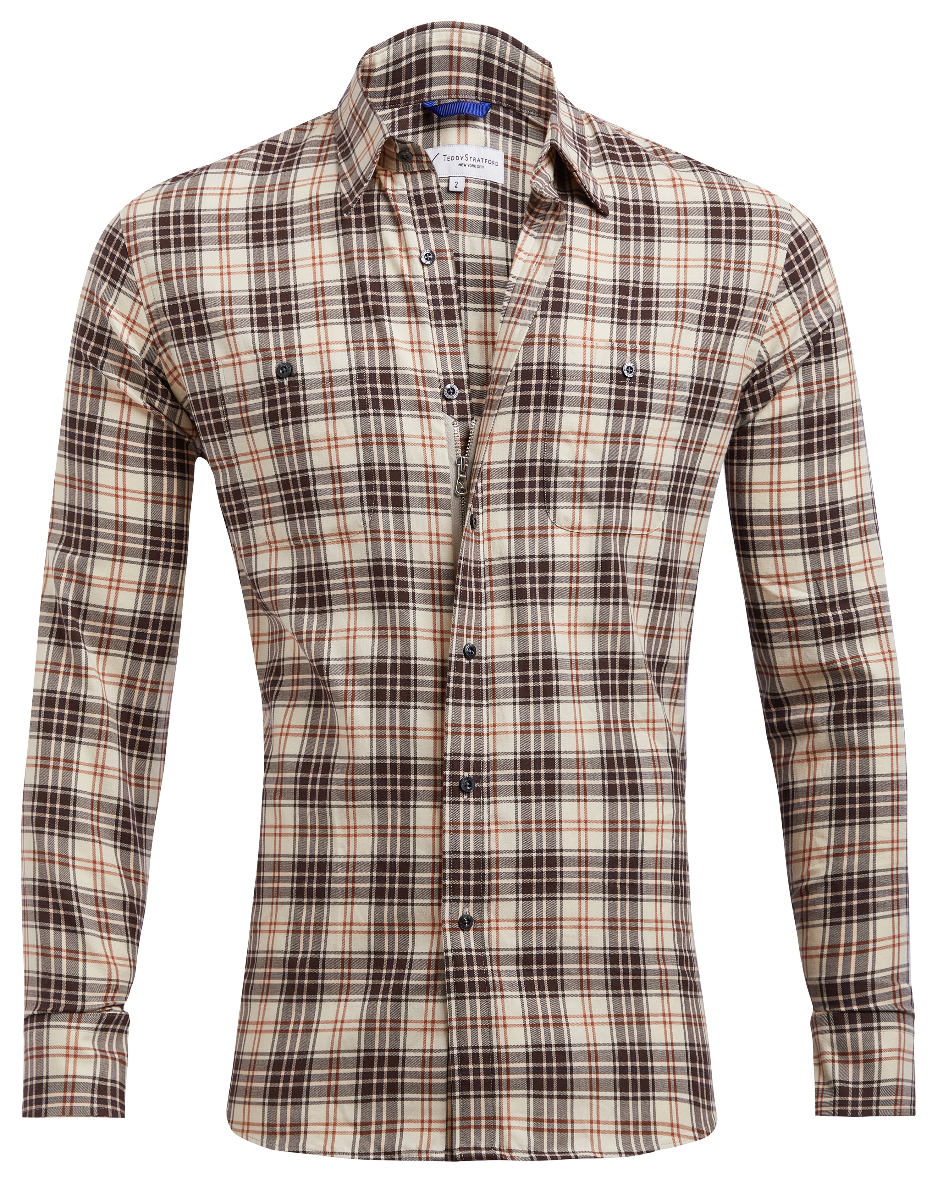 Tan & Brown Plaid Flannel - Tan & Brown