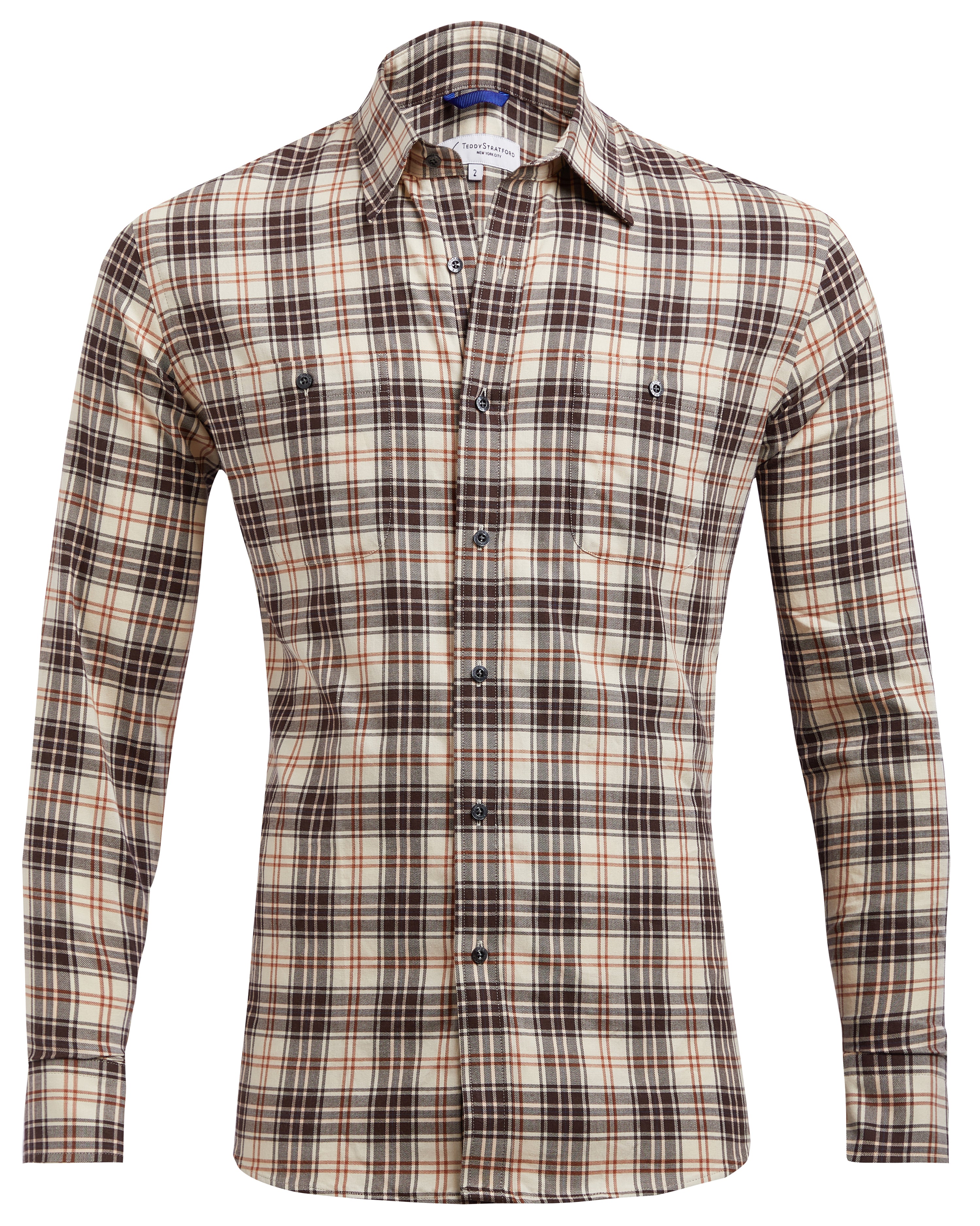 Tan & Brown Plaid Flannel - Tan & Brown