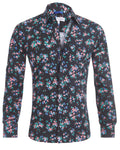 The Hanging Gardens Party Shirt - Hanging Flowers on Navy