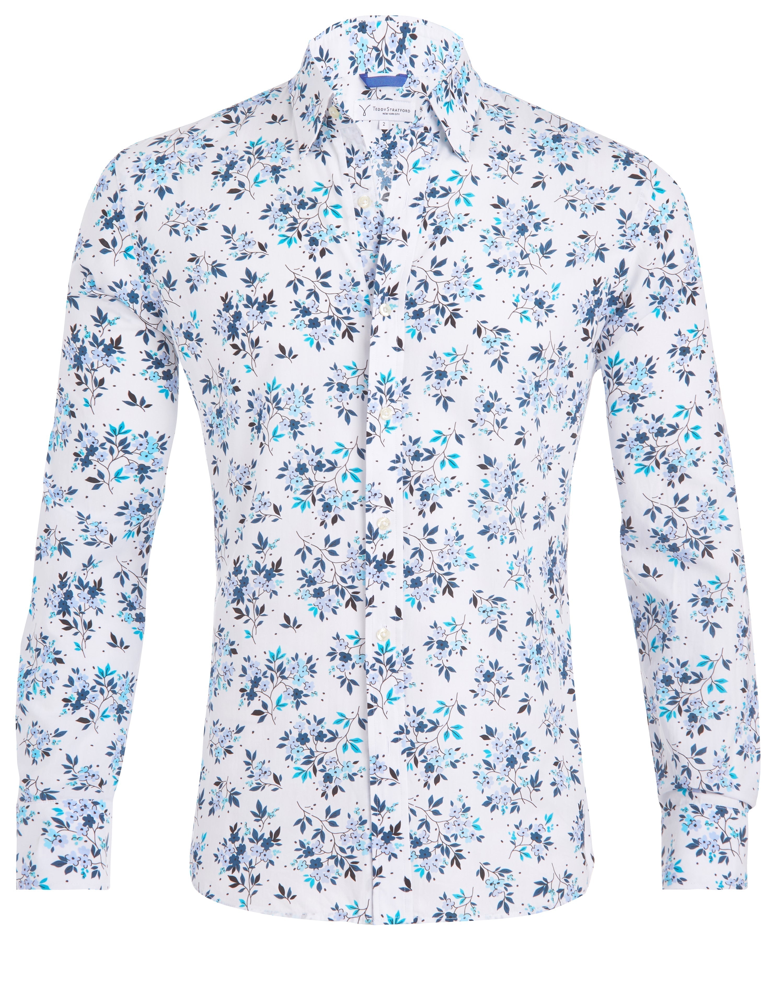 The Hanging Gardens Party Shirt - Hanging Flowers on White Small Batch