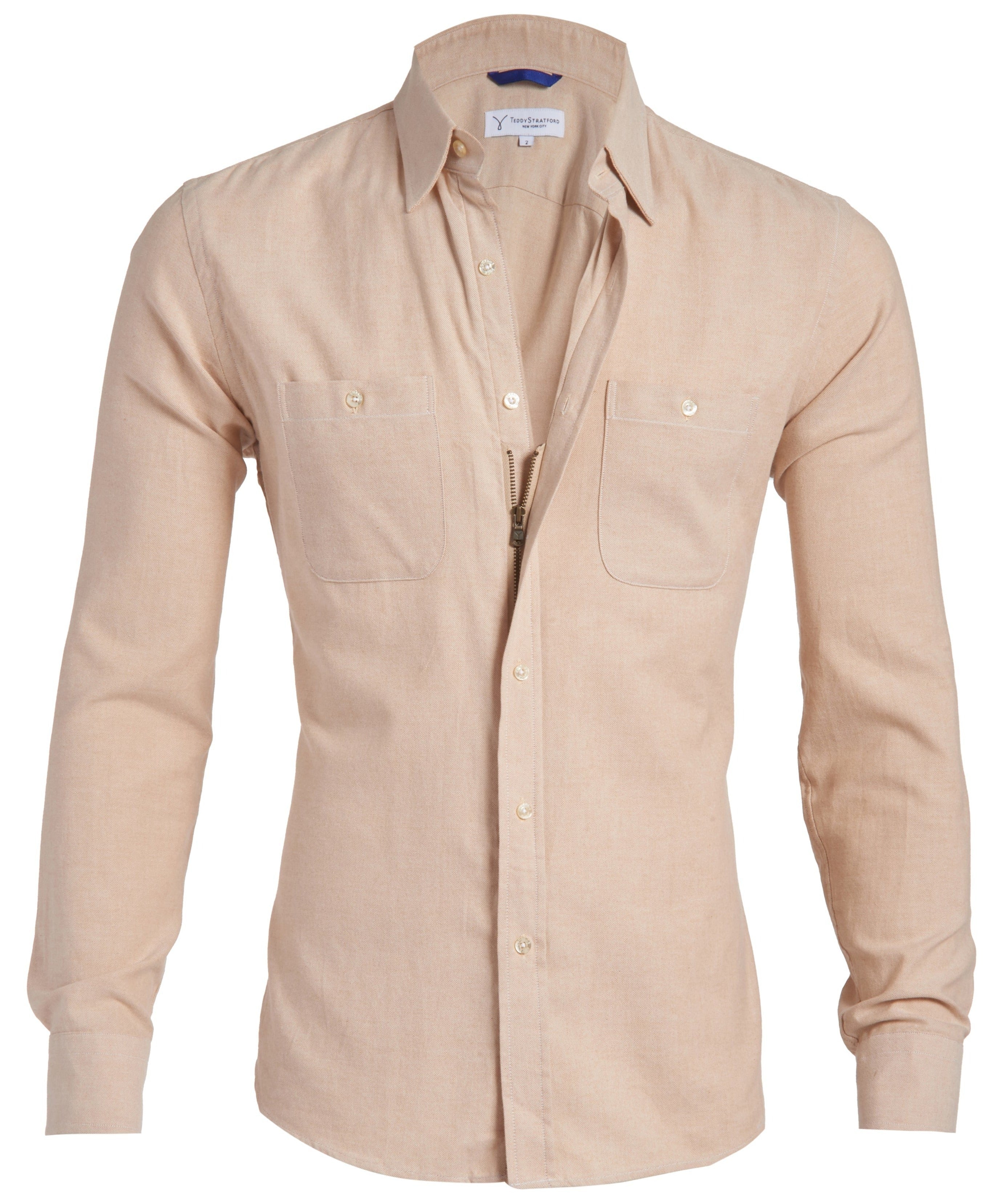 Two-Pocket Organic Oxford - Khaki Organic Oxford