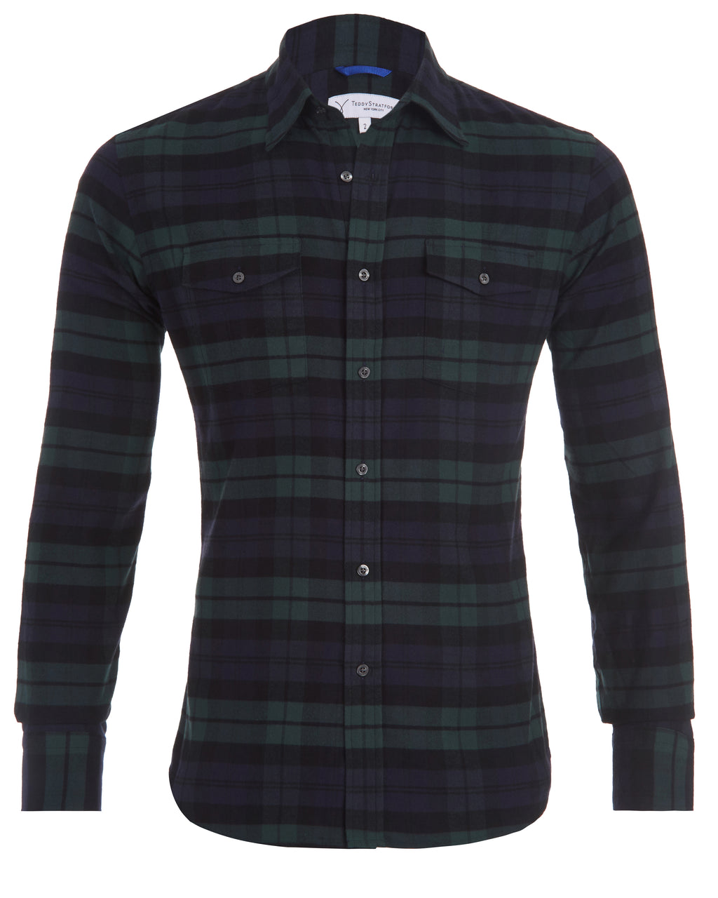 Forest, Navy & Black Utility Flannel - Sage Navy & Black Flannel