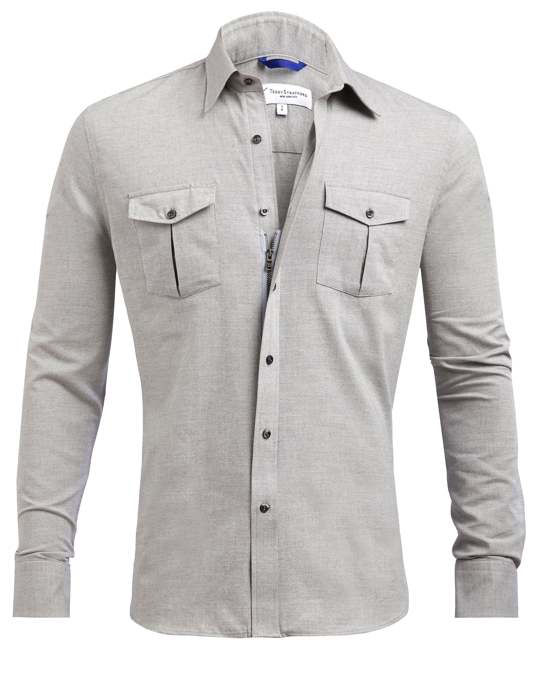 The Two-Pocket Flannel - Stone