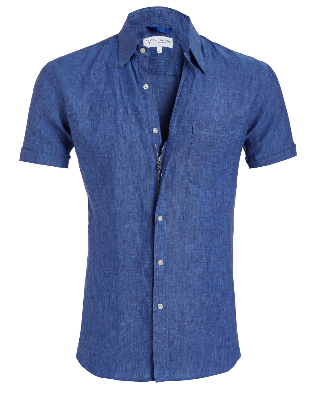 Short Sleeve 1-Pocket Linen - Tan Khaki