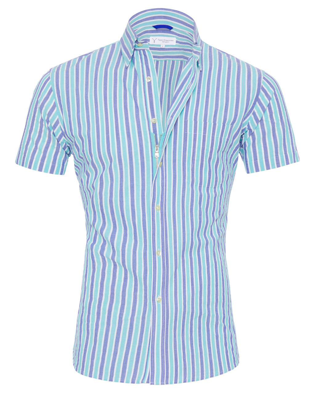 Mint and Blue Seersucker