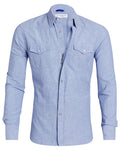 Chambray Western Shirt - Light Blue