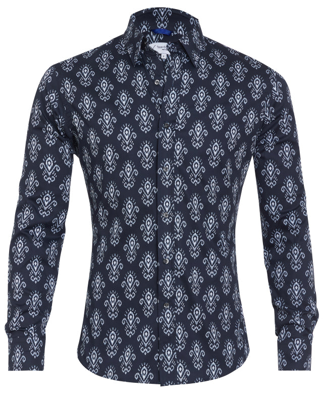 Fleur-de-Lis Party Shirt - Bleu