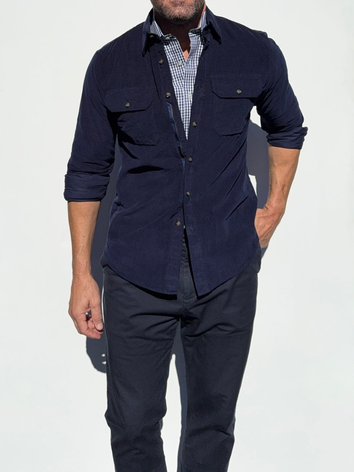 The Corduroy Work Shirt - Navy