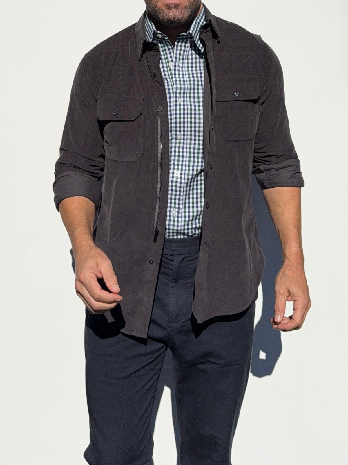 The Corduroy Work Shirt - Charcoal