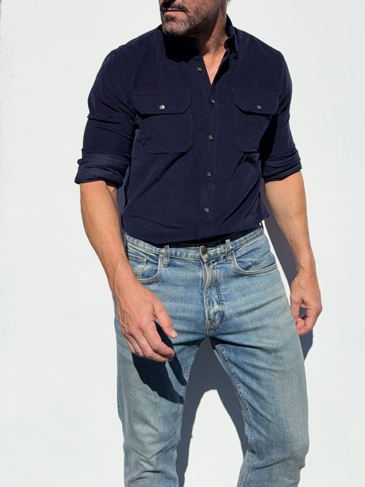 The Corduroy Work Shirt - Navy