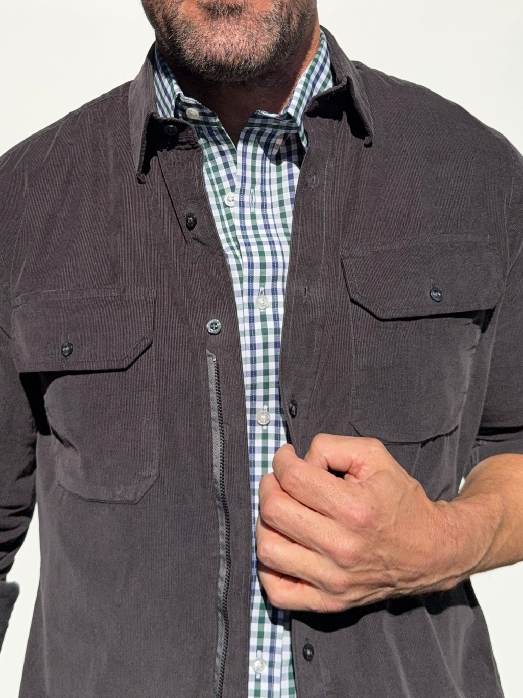 The Corduroy Work Shirt - Charcoal