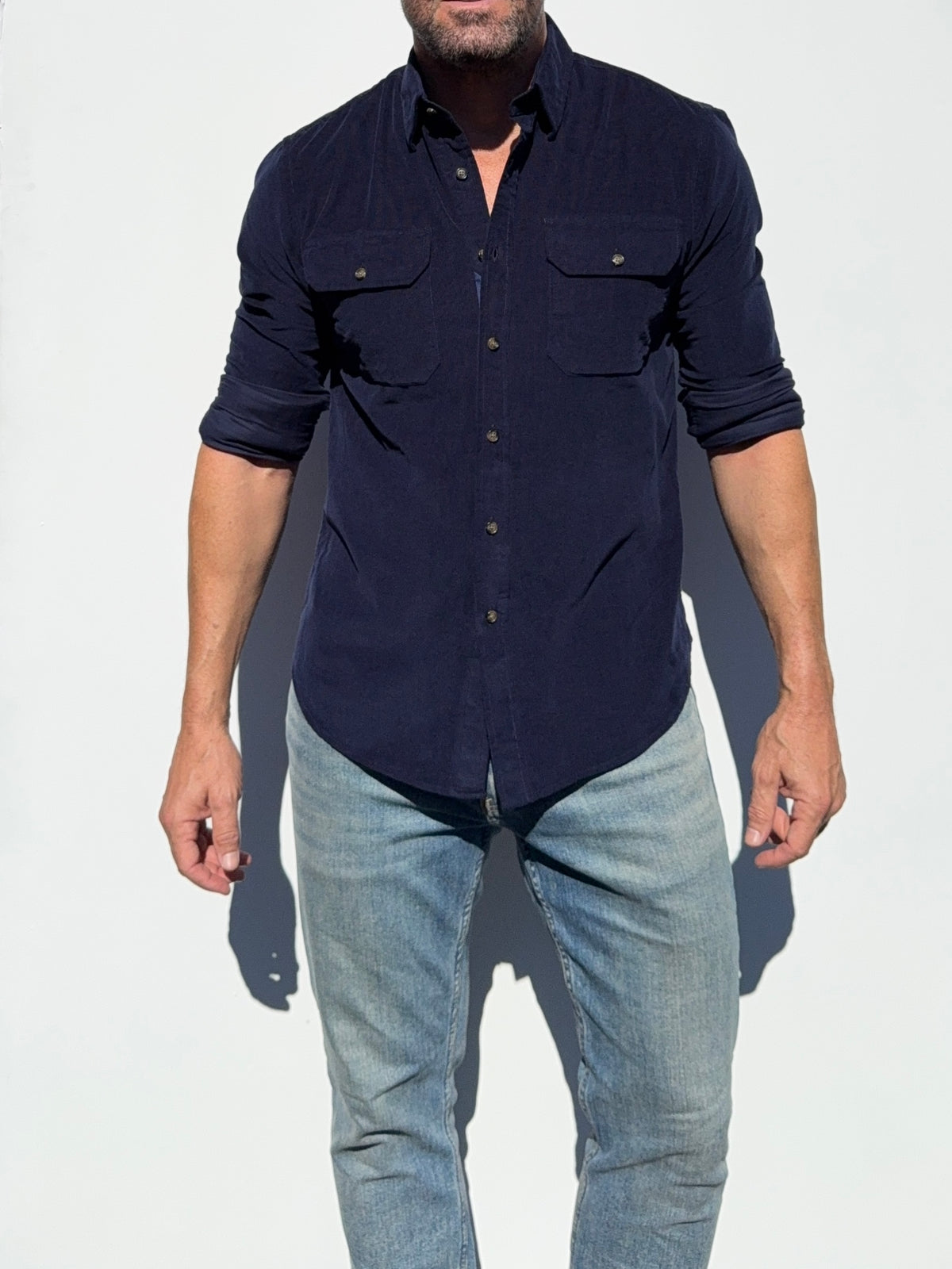 The Corduroy Work Shirt - Navy