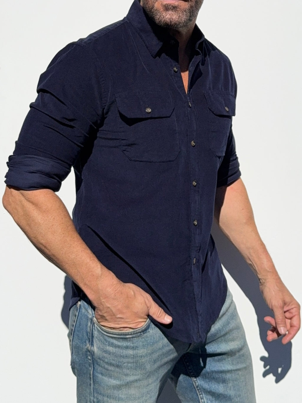 The Corduroy Work Shirt - Navy