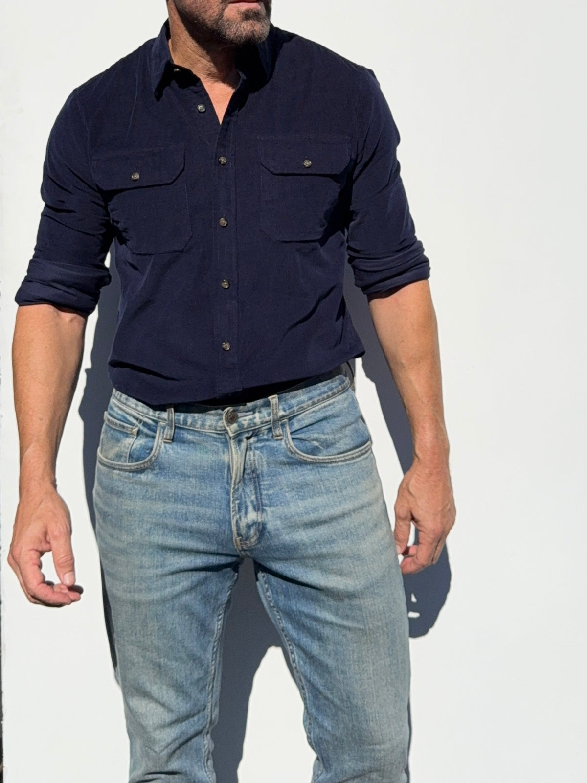 The Corduroy Work Shirt - Navy