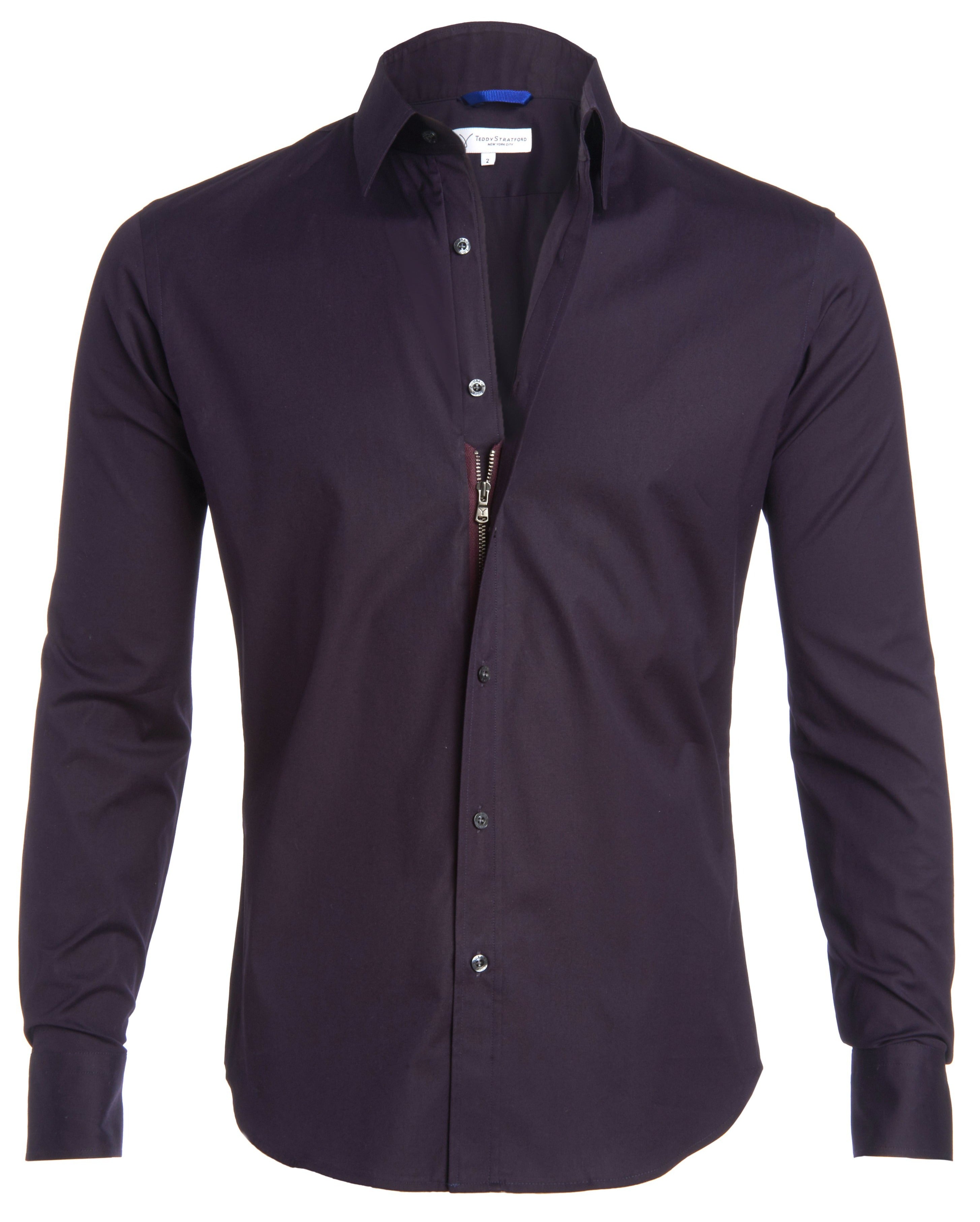 Incognito Stretch Poplin - Eggplant