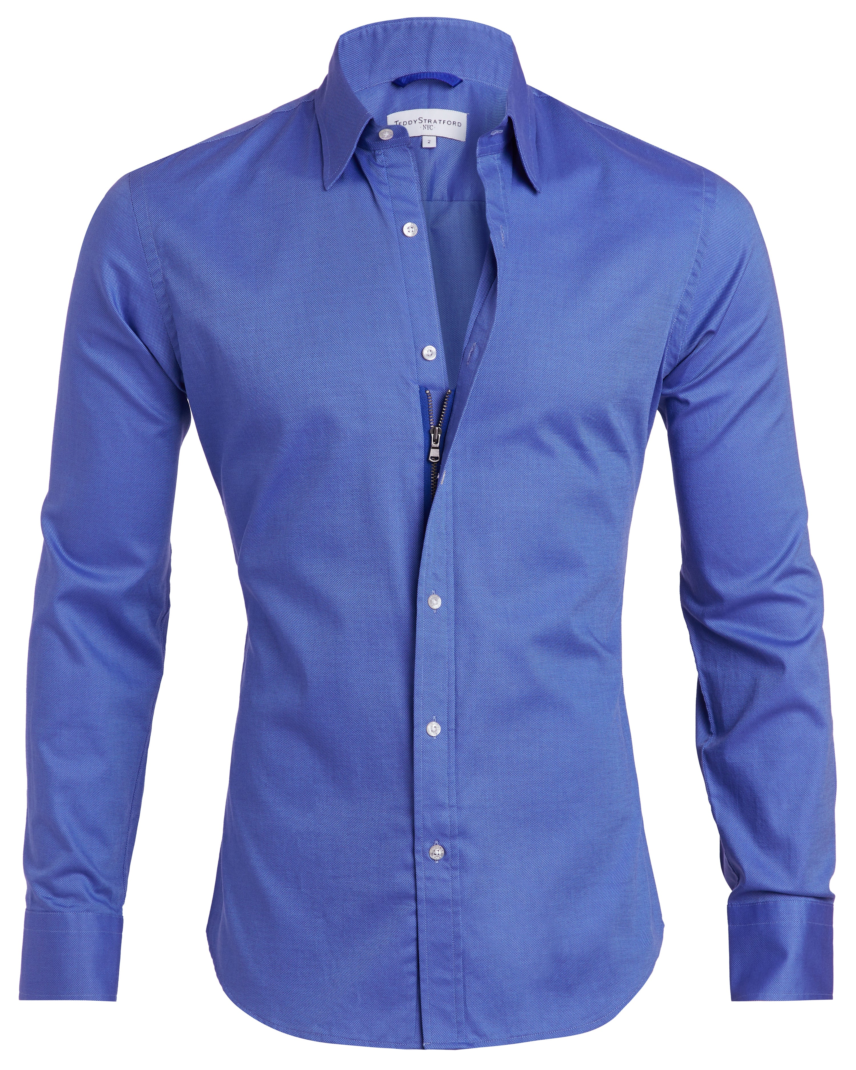 Stretch Royal Oxford - Cerulean Blue