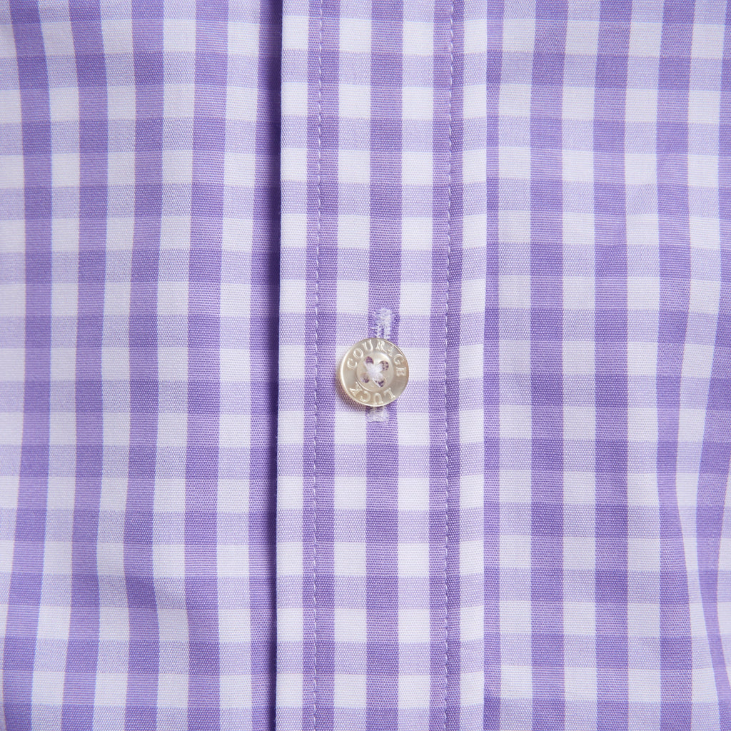 The Gingham Poplin - Lavender Gingham Poplin