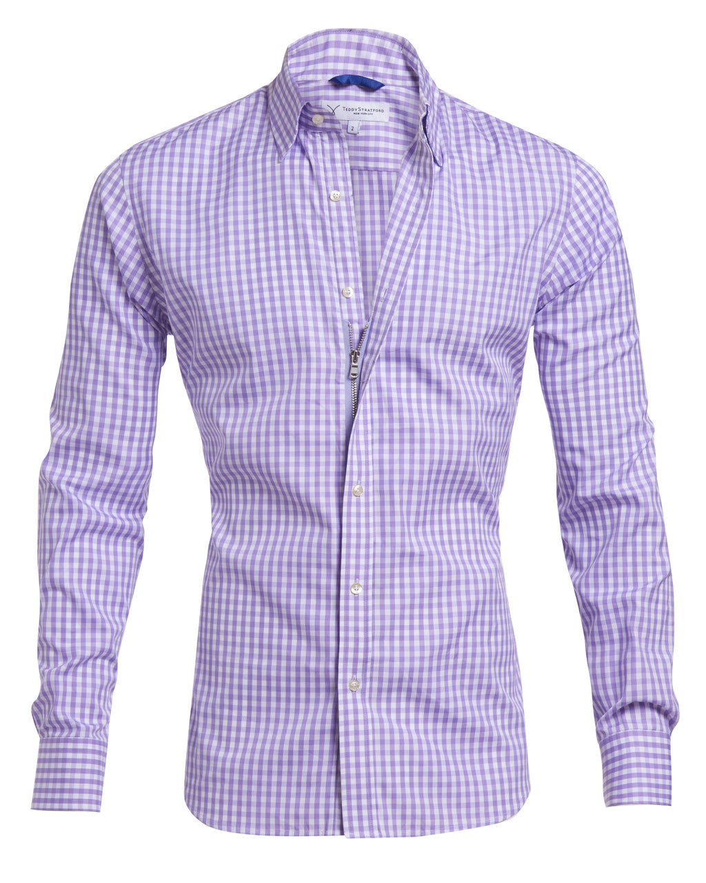 The Gingham Poplin - Lavender Gingham Poplin