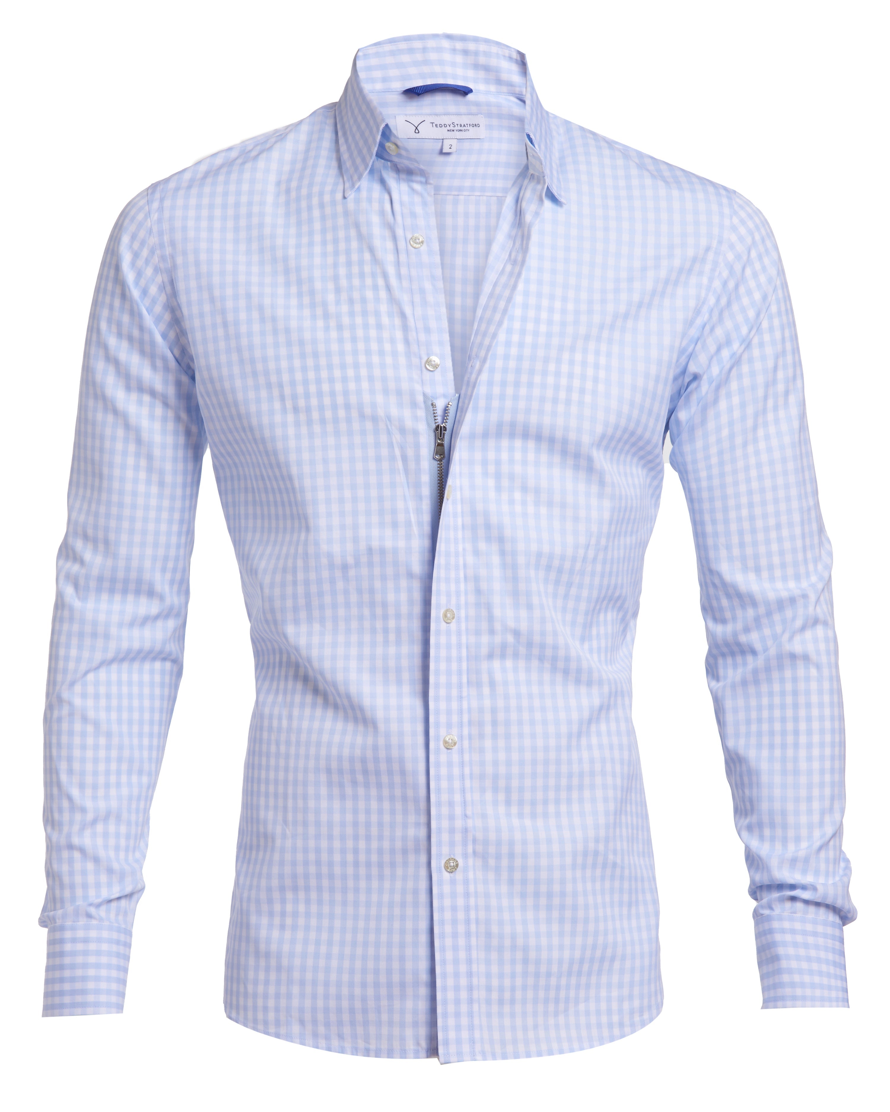 The Gingham Poplin - Light Blue Gingham Poplin